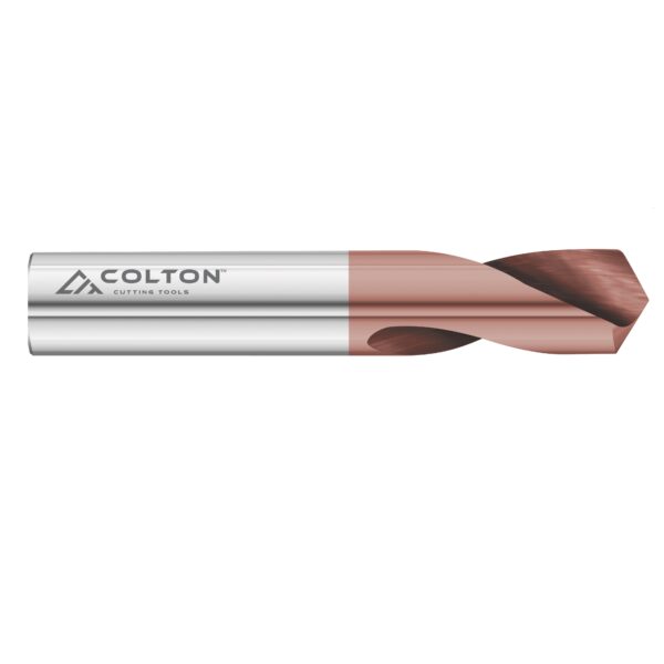 Colton Cutting Tools 61808 | 120 Degree Carbide Spotting Drill 2 Flute Right Hand Cut CCT-1 Coated 1/4" Diameter x 1" LOC x 2-1/2" OAL