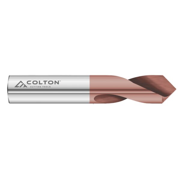 Colton Cutting Tools 61805 | 90 Degree Carbide Spotting Drill 2 Flute Right Hand Cut CCT-1 Coated 1/2" Diameter x 1-1/4" LOC x 3" OAL