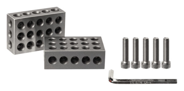 Colton Industrial Tools 10078 | High Precision 1-2-3 Block Set 23 Holes and Cap Bolts