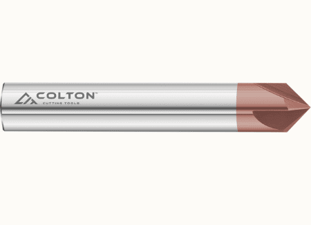 Colton Cutting Tools 61816 | 90 Degree Solid Carbide Chamfer Mill CCT-1 Coated 1/8" Diameter x 1/16" LOC x 1-1/2" OAL
